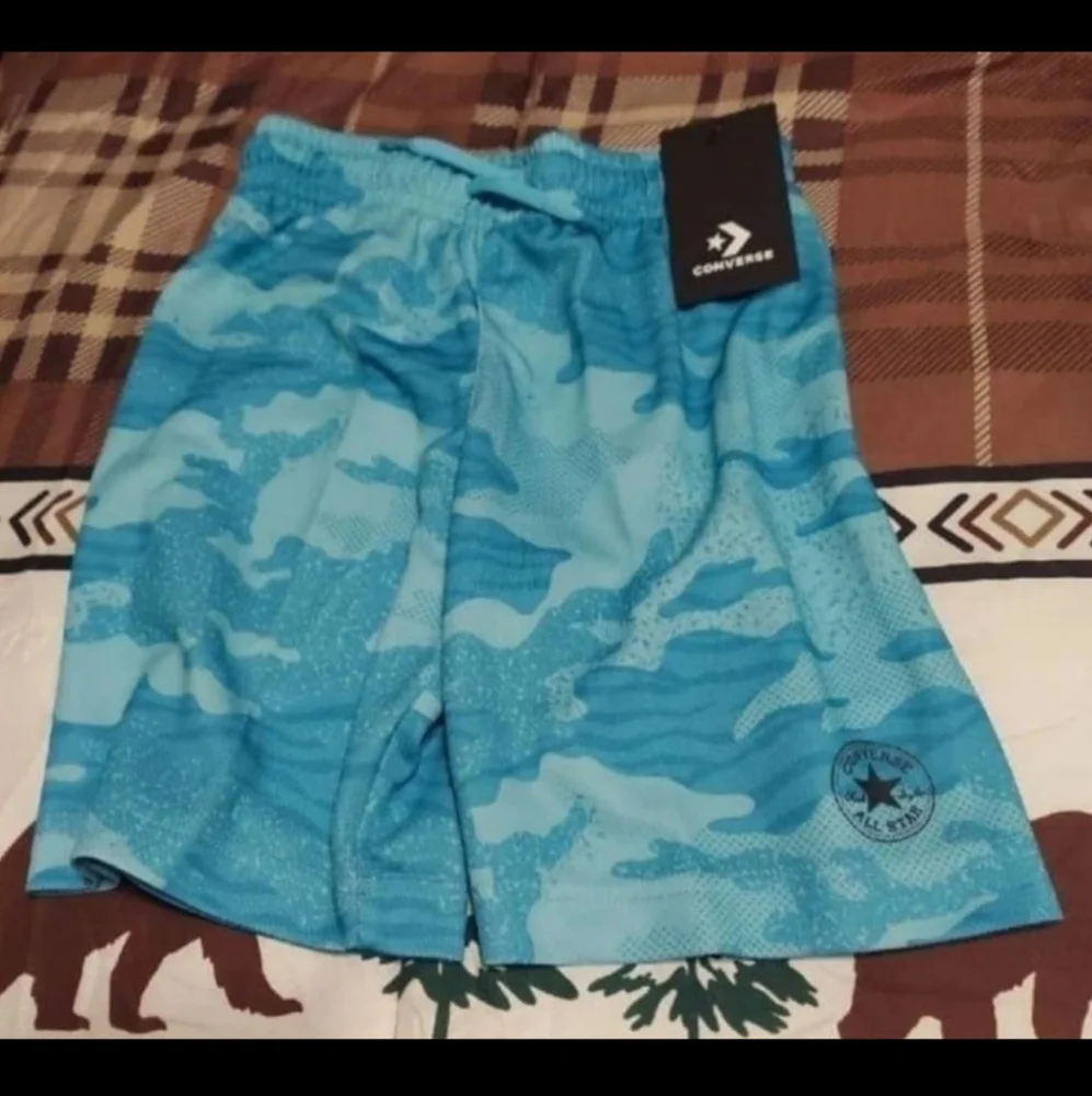 Converse Boys Chuck Mesh Shorts Cyan Blue SZ. 6 OR 7 BNWT SO